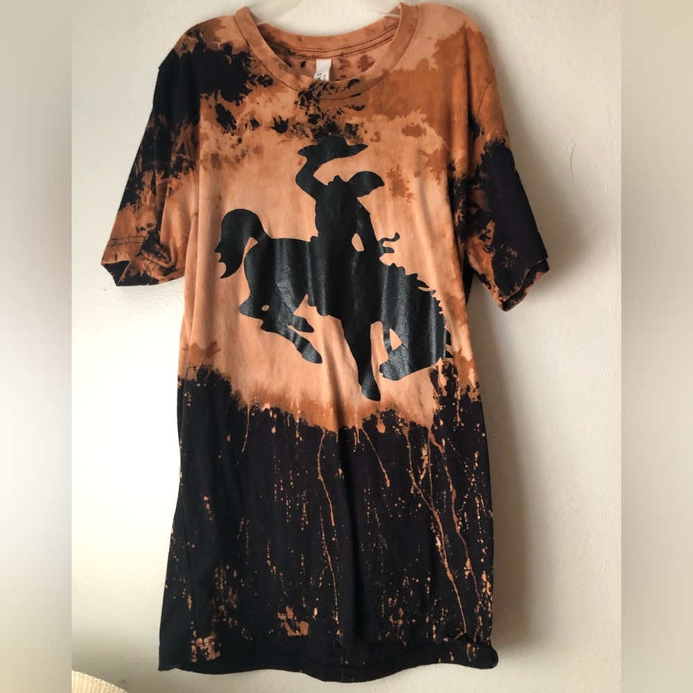 western splatter Bronc rider t shirt